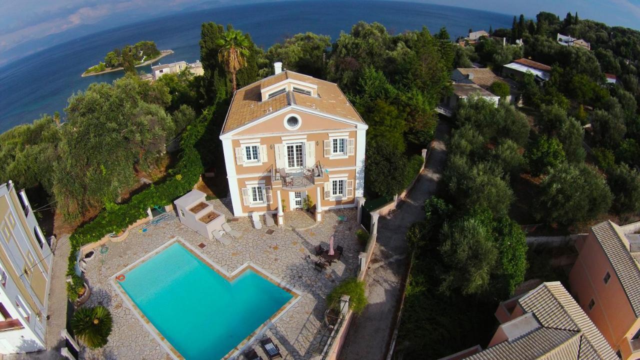 Durrell Corfu Strawberry-Pink Villa Perama (Corfu) Exterior foto