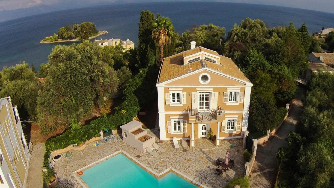 Durrell Corfu Strawberry-Pink Villa Perama (Corfu) Exterior foto